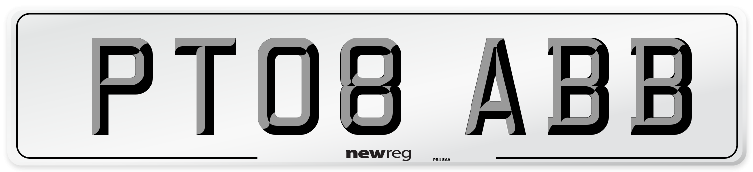 PT08 ABB Number Plate from New Reg